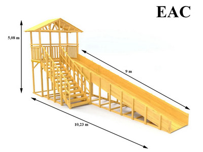 Зимняя горка TORUDA Север wood-8/1 (скат 9 м)